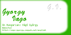 gyorgy vago business card