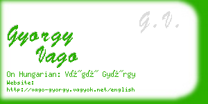 gyorgy vago business card